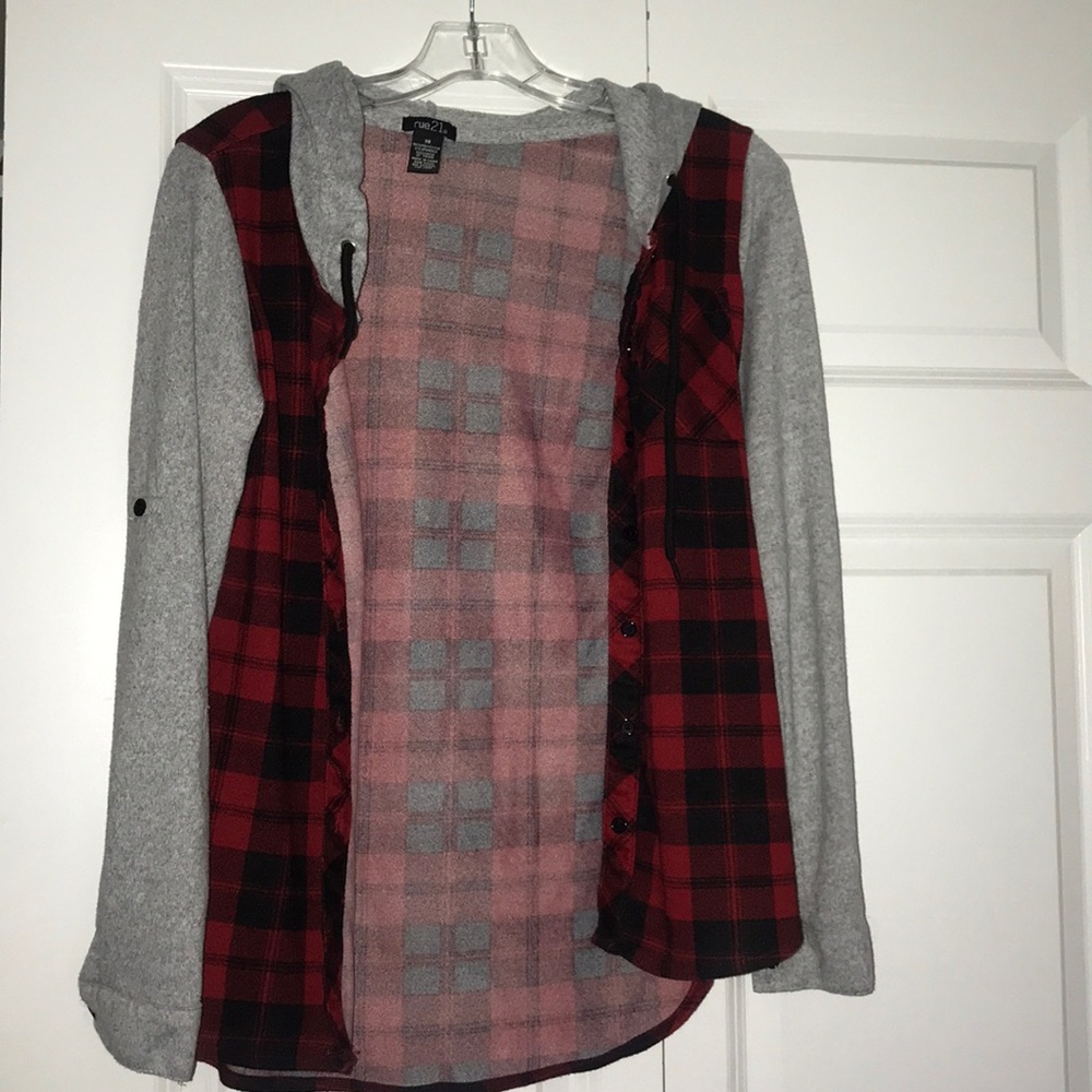 Plaid and Gray Rue 21 Jacket/Flannel